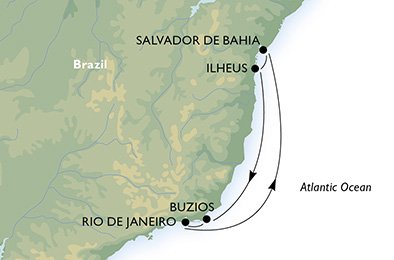 RIO DE JANEIRO,SALVADOR,ILHEUS,BUZIOS,RIO DE JANEIRO