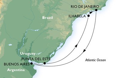 RIO DE JANEIRO - BUENOS AIRES - PUNTA DEL ESTE - ILHABELA - RIO DE JANEIRO