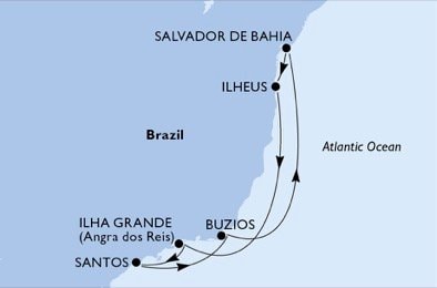 Santos, Búzios, Salvador, Ilhéus, Ilha Grande, Santos