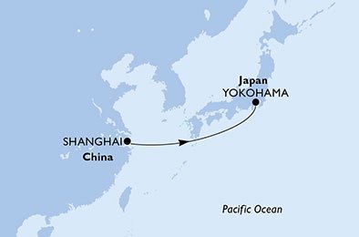 crociera msc U8PO itinerario della crociera in
cina, giappone su MSC SPLENDIDA