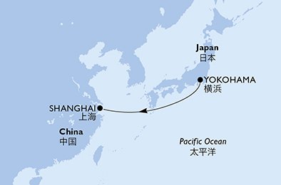 crociera msc U98D itinerario della crociera in
giappone, cina su MSC SPLENDIDA