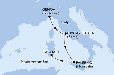 crociera msc UAQX itinerario della crociera in
italia su MSC DIVINA