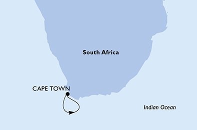 immagine dell´itinerario della crociera in sudafrica a bordo di 
											MSC OPERA con partenza da Citt? del Capo il 12/12/20