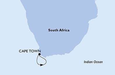 immagine dell´itinerario della crociera in Sudafrica a bordo di 
							MSC OPERA