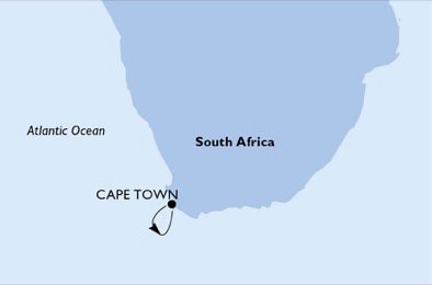 immagine dell´itinerario della crociera in sudafrica a bordo di 
											MSC OPERA con partenza da Citt? del Capo il 19/12/20