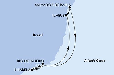 Rio de Janeiro,Ilhabela,Rio de Janeiro,Ilheus,Salvador,Rio de Janeiro