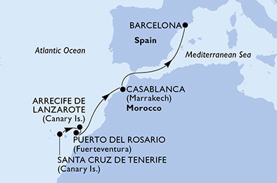 Cruise Itinerary Map