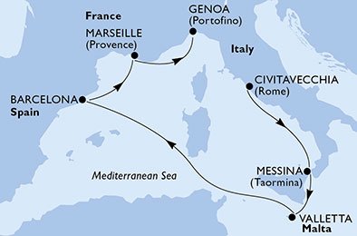 Cruise Itinerary Map