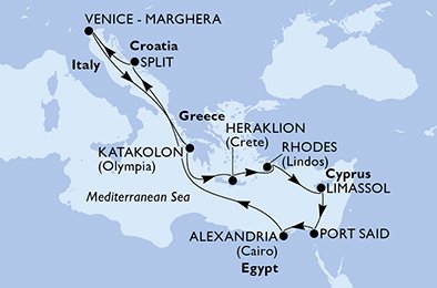 Cruise Itinerary Map
