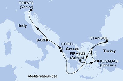 Cruise Itinerary Map