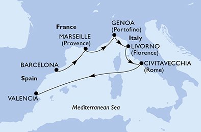 Cruise Itinerary Map