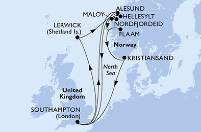 Cruise Itinerary Map