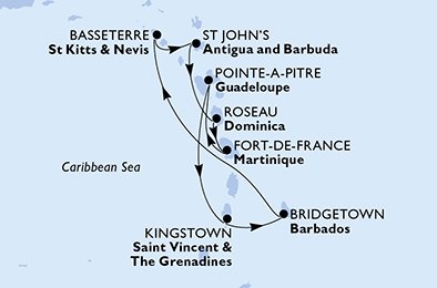 Cruise Itinerary Map