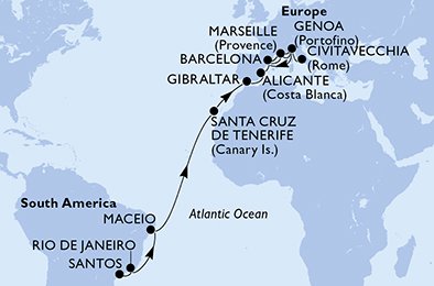 Cruise Itinerary Map