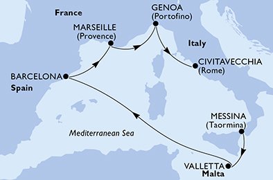 Cruise Itinerary Map