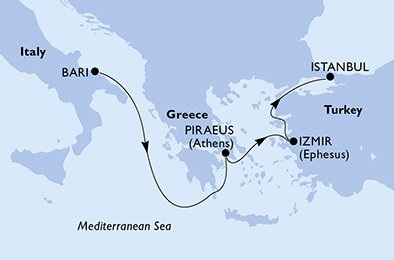 Cruise Itinerary Map