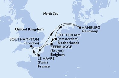 Cruise Itinerary Map