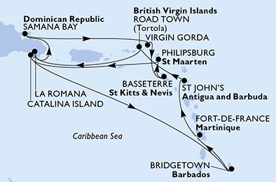 Cruise Itinerary Map