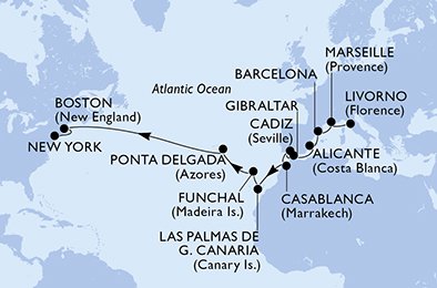Cruise Itinerary Map