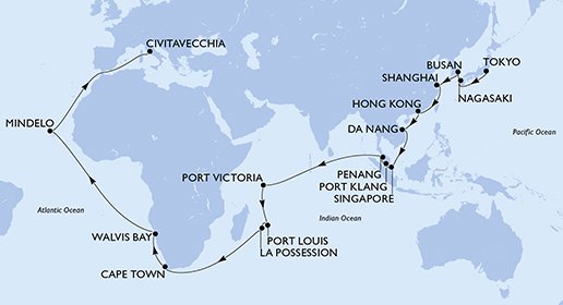 Cruise Itinerary Map