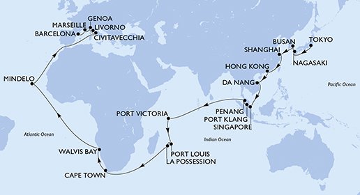 Cruise Itinerary Map