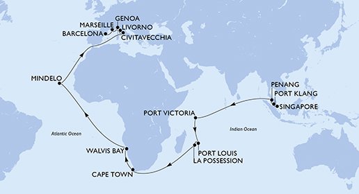 Cruise Itinerary Map