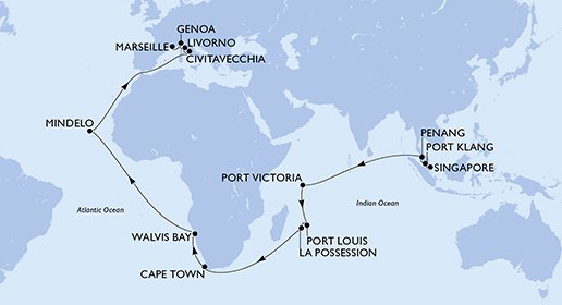 Cruise Itinerary Map
