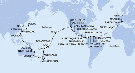 Cruise Itinerary Map