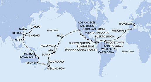 Cruise Itinerary Map