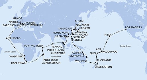 Cruise Itinerary Map