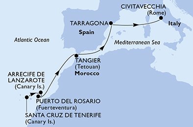 Cruise Itinerary Map