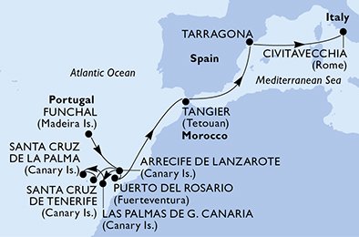 Cruise Itinerary Map
