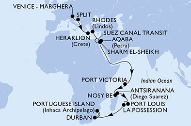 Cruise Itinerary Map