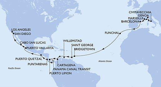 Cruise Itinerary Map