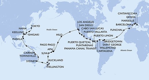 Cruise Itinerary Map