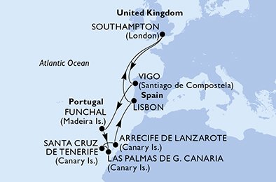 Cruise Itinerary Map