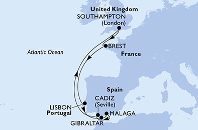 Cruise Itinerary Map