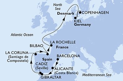 Cruise Itinerary Map