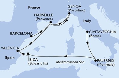 Cruise Itinerary Map