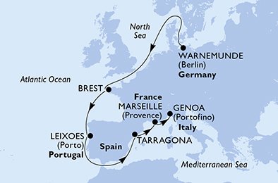 Cruise Itinerary Map