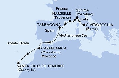 Cruise Itinerary Map