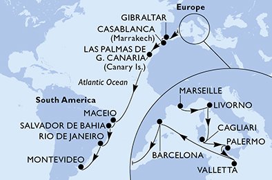 Cruise Itinerary Map