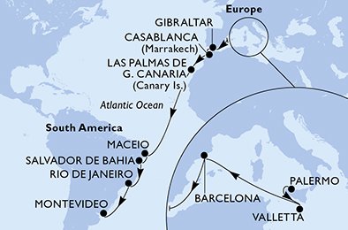 Cruise Itinerary Map