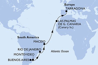 Cruise Itinerary Map