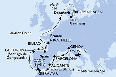 Cruise Itinerary Map