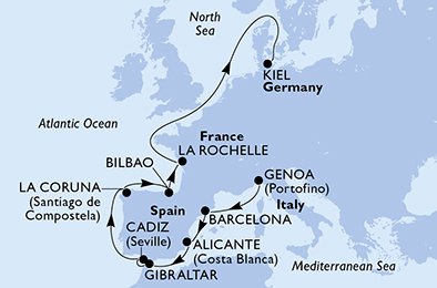 Cruise Itinerary Map