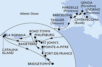 Cruise Itinerary Map