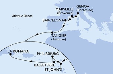 Cruise Itinerary Map