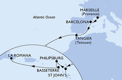 Cruise Itinerary Map
