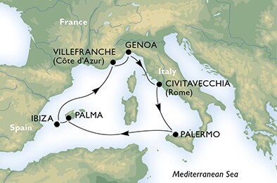 Crociera - mediterraneo - Francia, Italia, Spagna Crociera - mediterraneo - Francia, Italia, Spagna